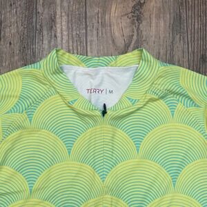 Terry Soleil Short Sleeve Cycling Jersey Roundabout Green Yellow Womens Medium
